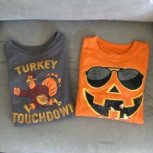 🎃 Halloween and Thanksgiving Long Sleeve Shirts Sold Together 5T